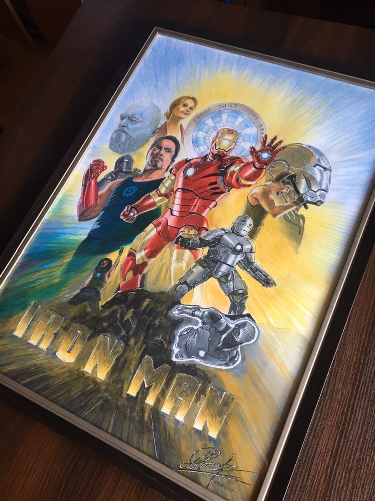 Картина Iron Man/Залізна Людина/Постер/Ручная робота