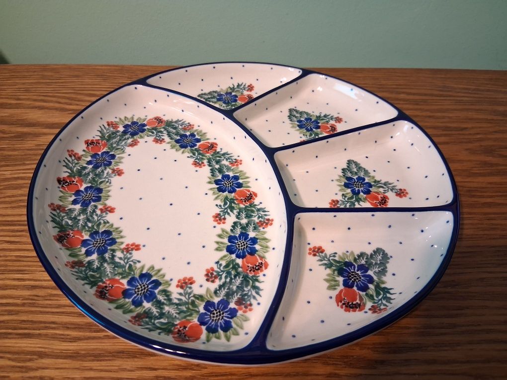 Talerz dzielony polmisek 26.5cm GAT1 Ceramika Artystyczna Boleslawiec
