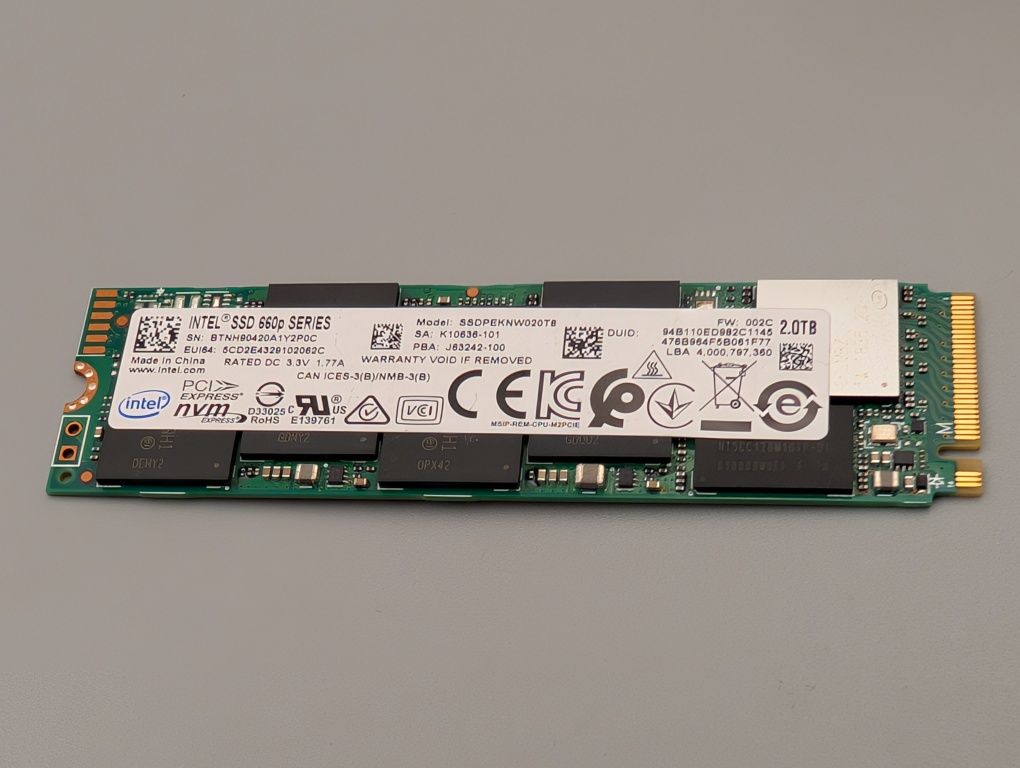 Диск SSD Intel 2TB m2 NVMe