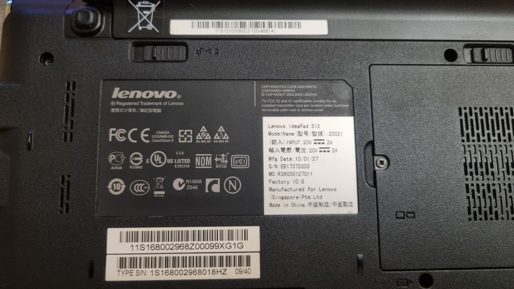 Нетбук lenovo ideapad s12