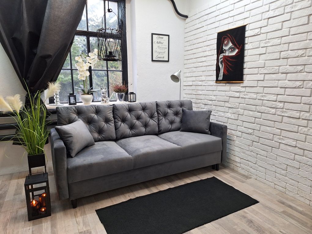 Sofa Samara pik, welur, sprężyny
