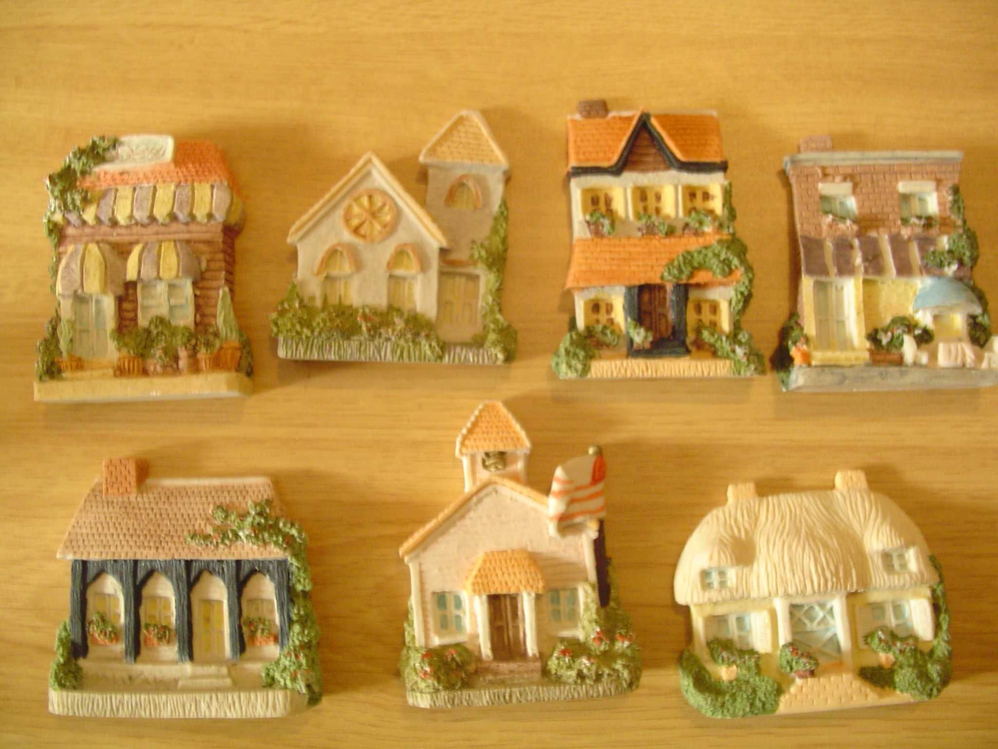 Casas miniatura em resina