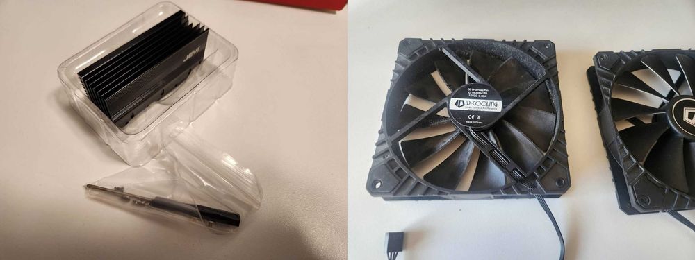 2 Wentylatory 140mm ID-COOLING 4 PIN PWM, 230mm, Grill, Radiator nvme