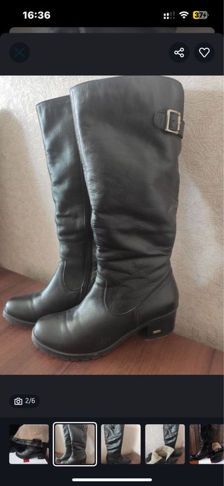 Шкіряні чоботи жіночі