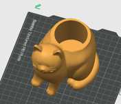 Vaso/Suporte Gatinho Sereno 3D | Decoração Casa e Secretária Fofa