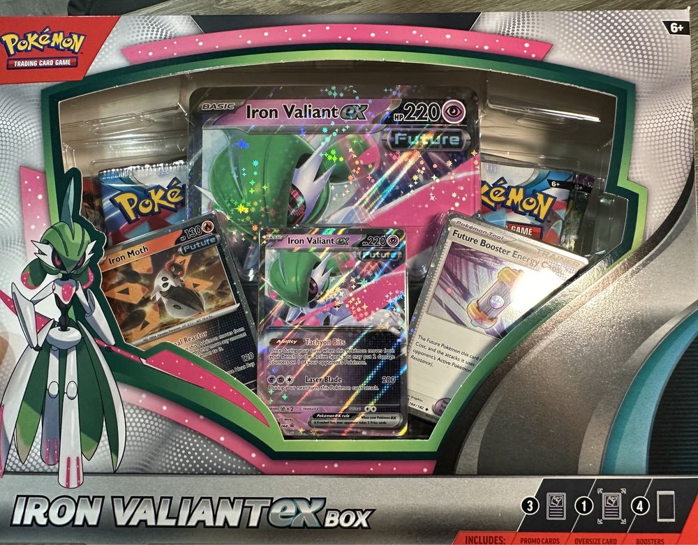 Iron Valiant EX Box Pokemon Paradox Rift (Покемон картки)