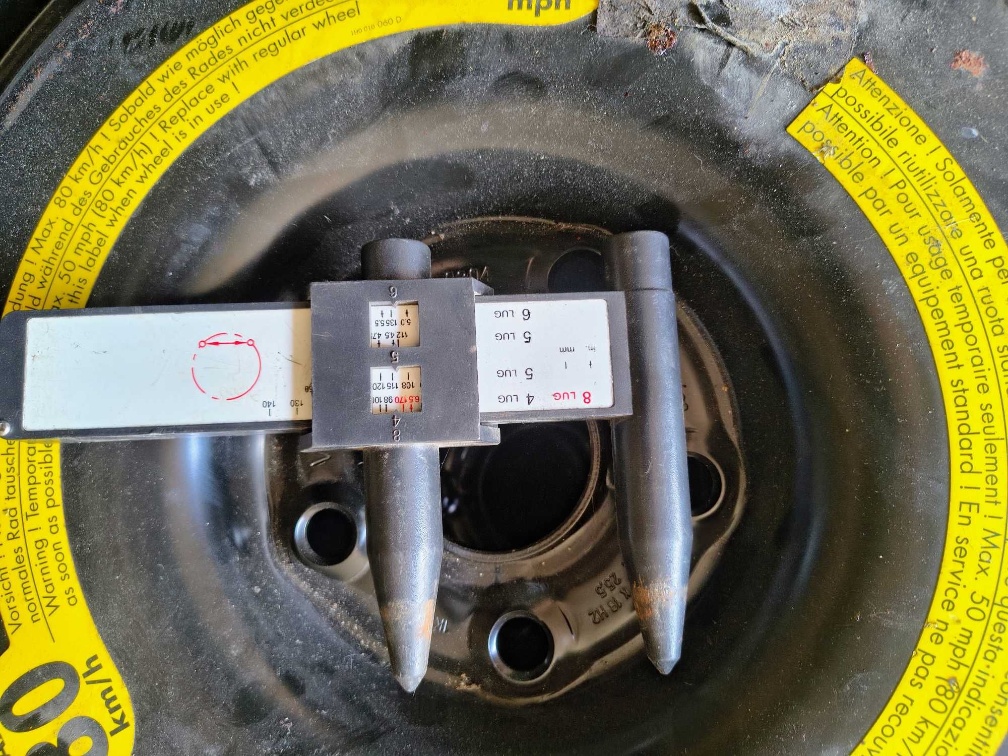 Koło zapasowe dojazdowe R18 volkswagen