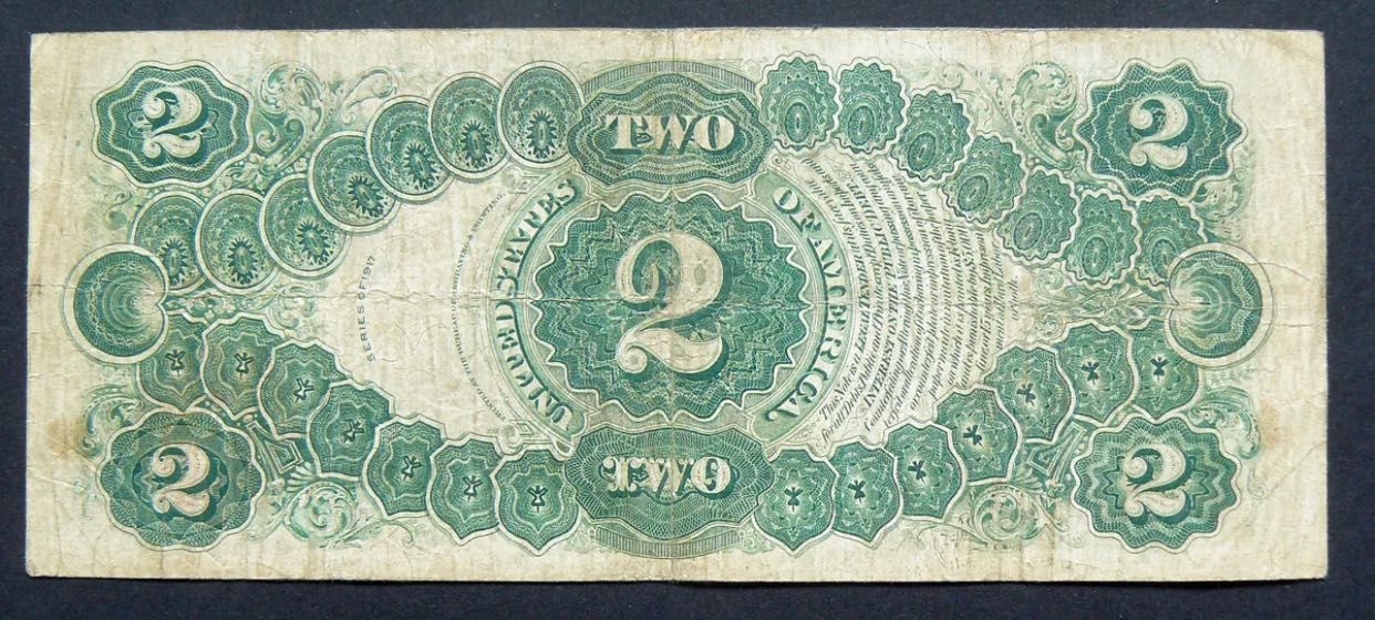 2 dollars USA 1917  , 2 доллары USA очень редкая купюра.