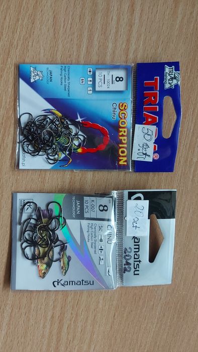 Haczyki wędkarskie rozmiary od 4 do 14 - 350 sztuk