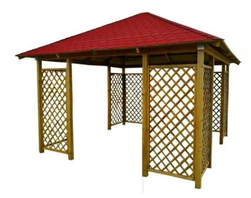 Altana ogrodowa drewniana DUŻY ZYGMUNT 460x460cm wiata taras