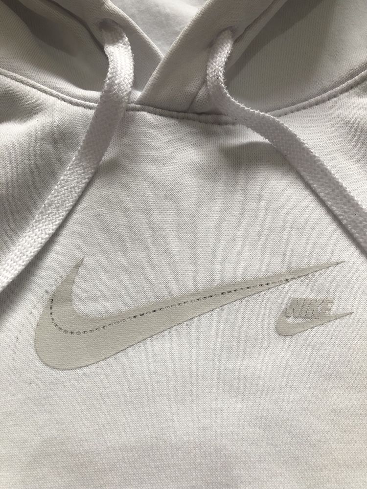 OVERSIZED NIKE COURT (M) Fleece Hoodie мужское худи белое флис женское