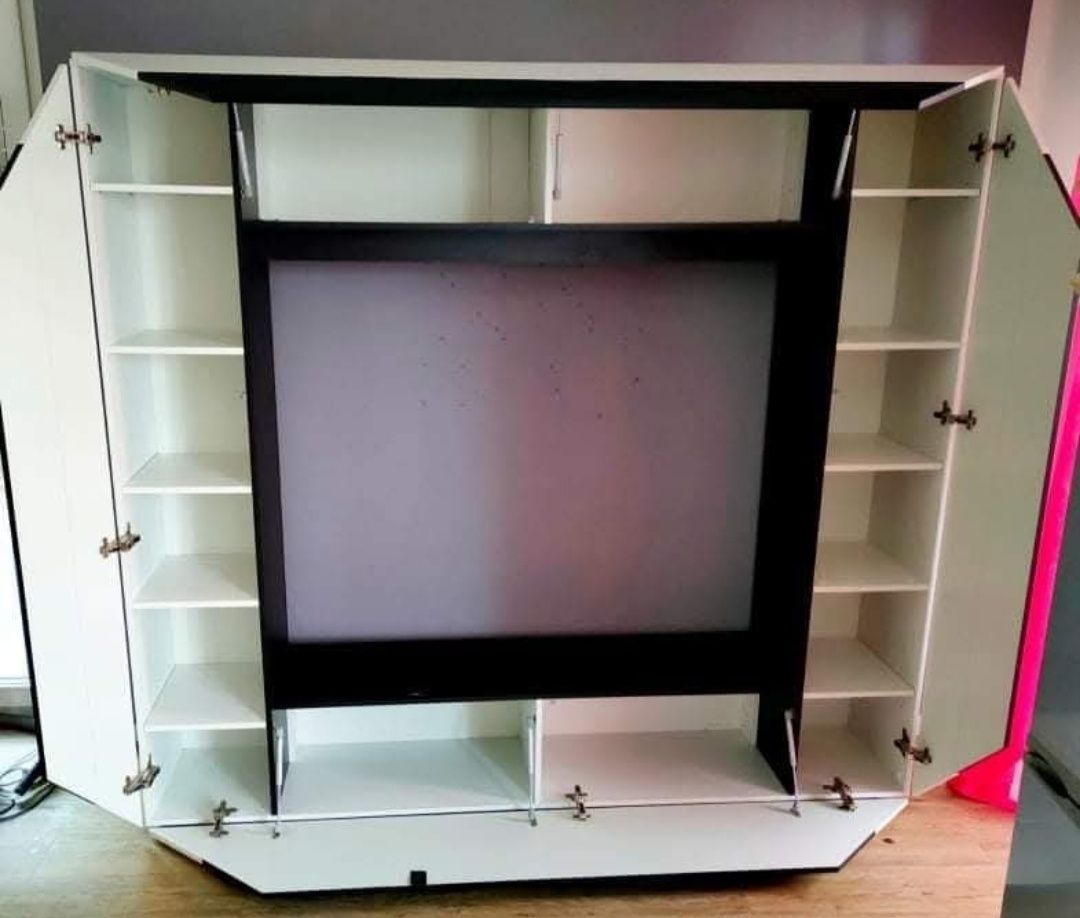 Meblościanka obudowa telewizora loft salon zabudowa stojąca wiszaca