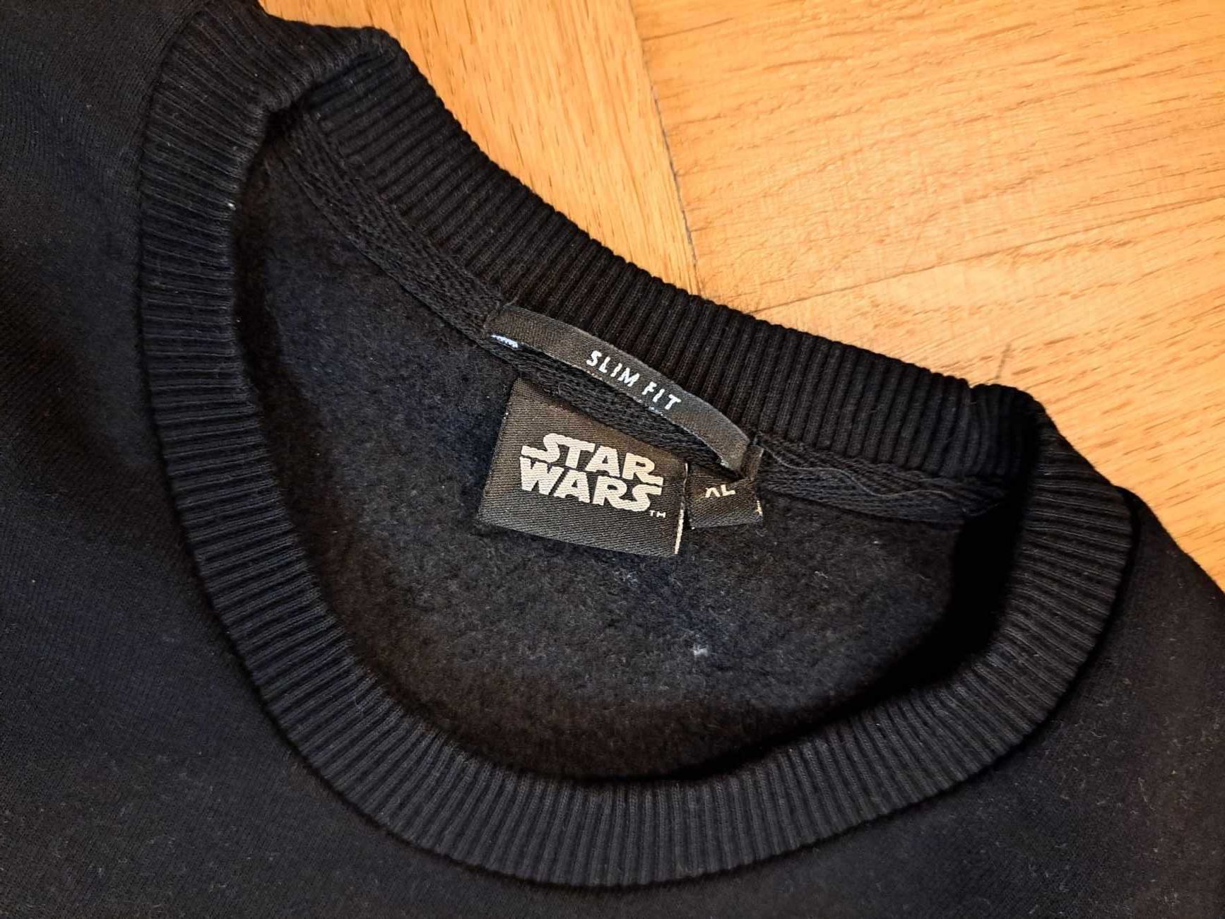 Bluza czarna męska Fishbone Star Wars XL (bardziej L) slim fit