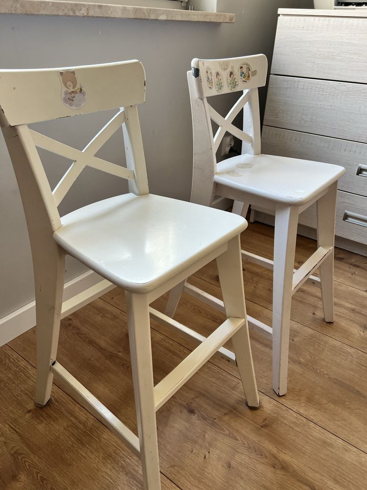 2 krzesła dziecięce ikea Ingolf
