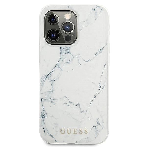 Etui Guess Marble na iPhone 13 Pro / 13 - białe