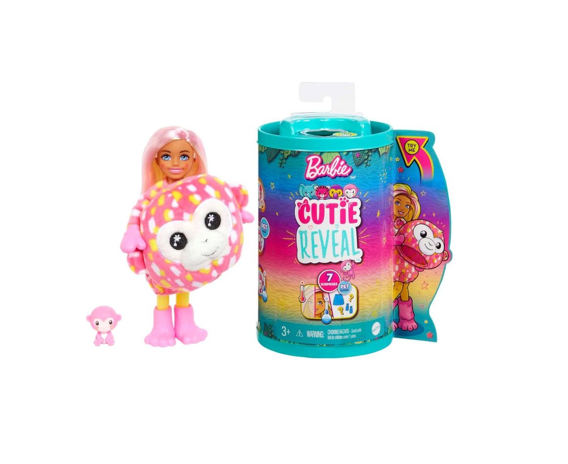 Оригінал! Barbie Cutie Reveal Doll & Accessories mini, Барбі, Барби