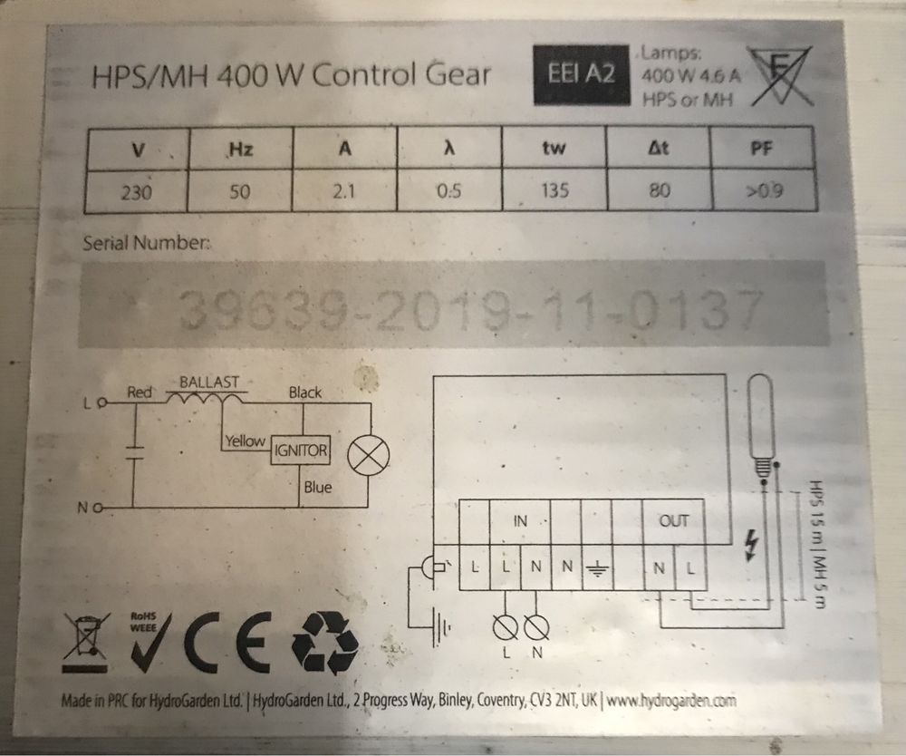 Балласт для ДНаТ/МГЛ 400w 315w