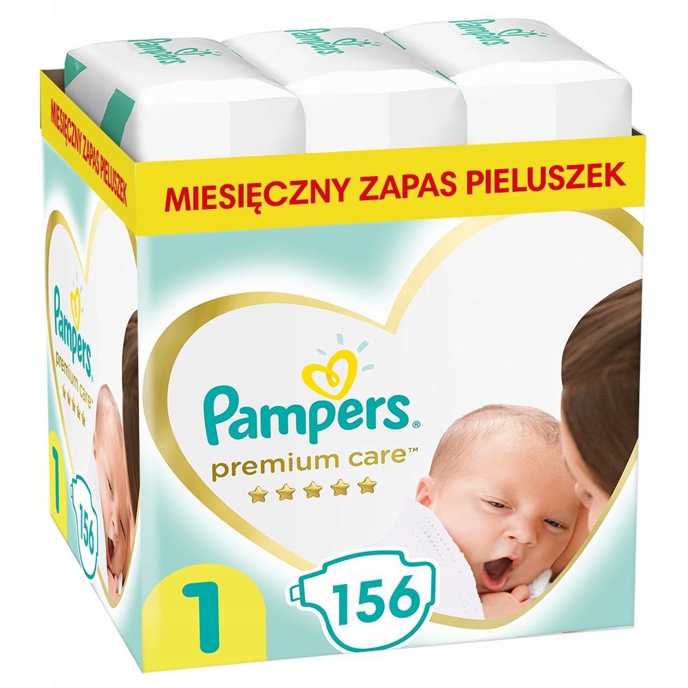 PROMOCJA! Pieluszki Pampers Premium Care rozmiar 1 2-5 kg 156 szt.