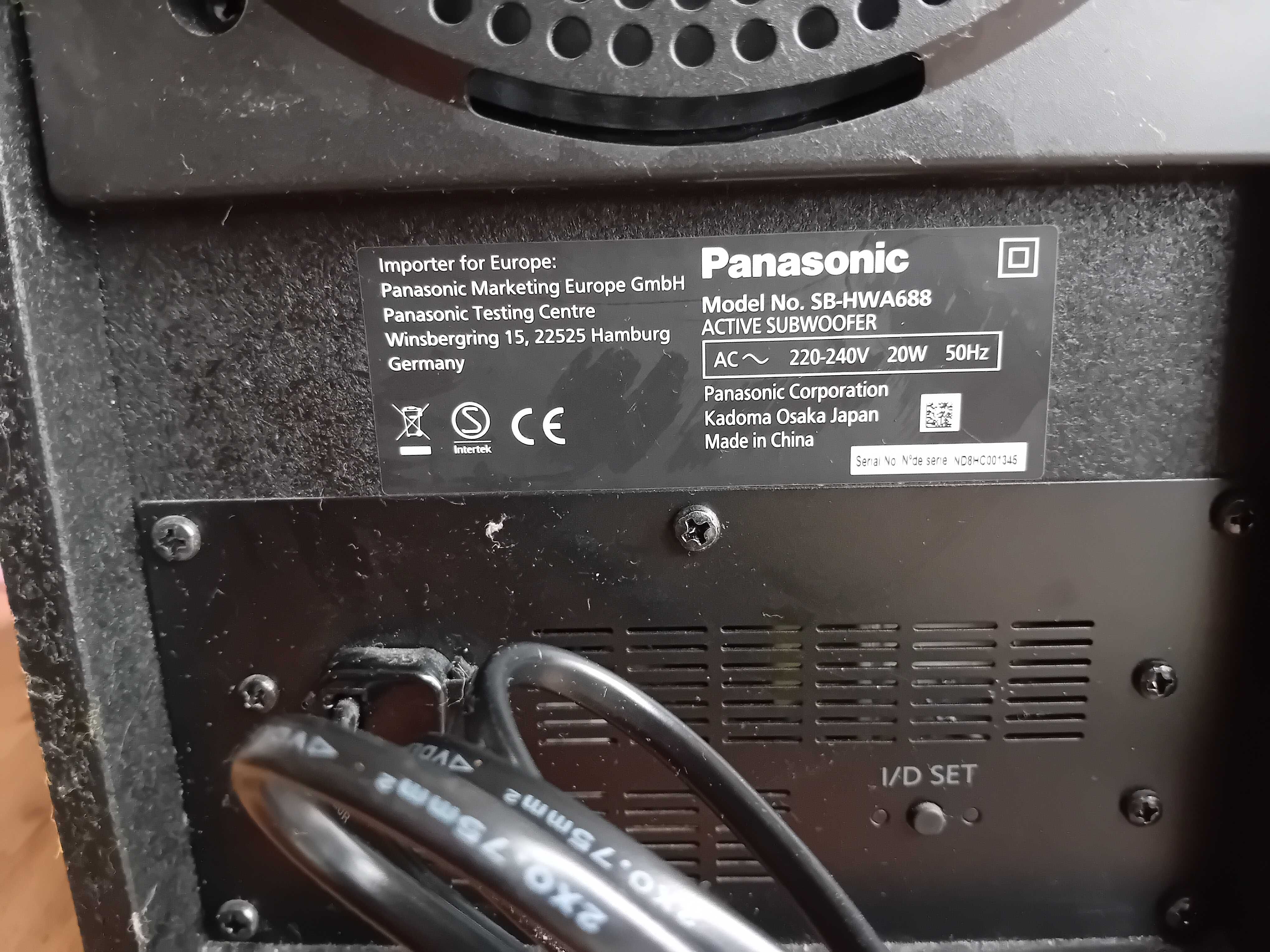 Soundbar i Subwoofer Panasonic SB-HWA688