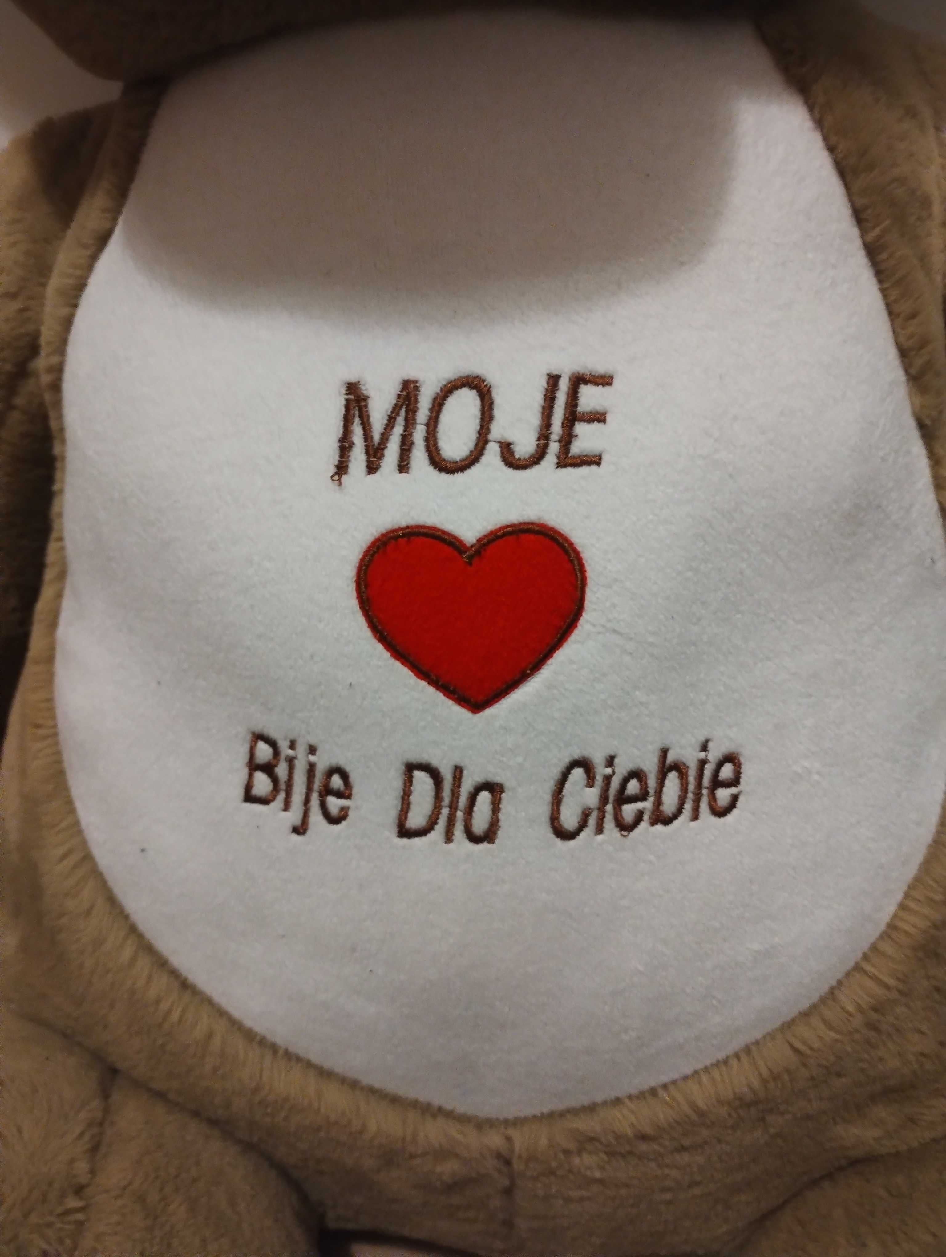 Duży miś Moje serce bije dla Ciebie 130cm