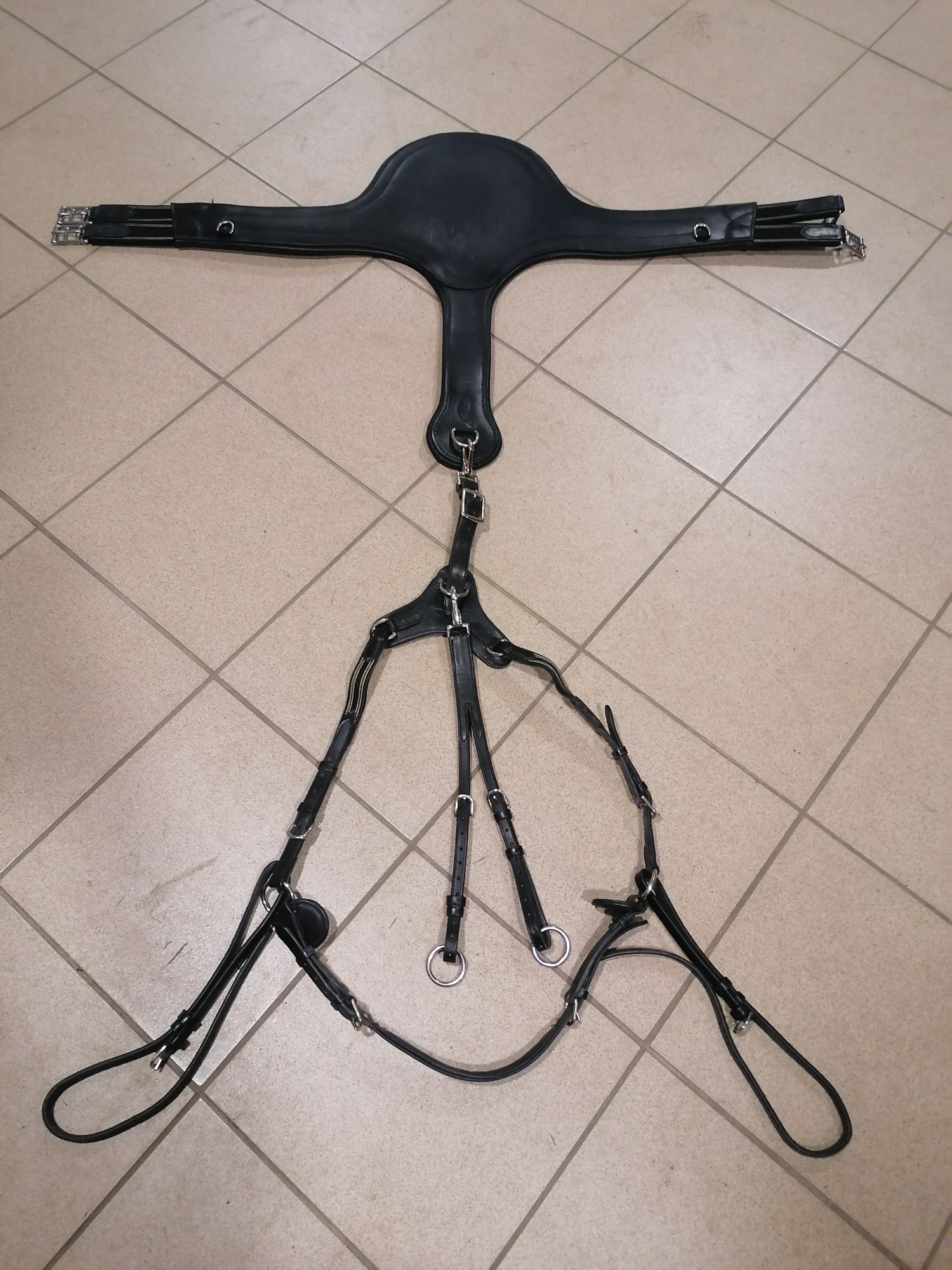 Kavalkade X-Secure popręg 125cm z napierśnikiem i wytokiem