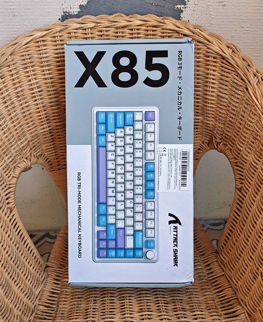 Бездротова клавіатура ATTACK Shark X85 Pink 75% з RGB підсвіткою