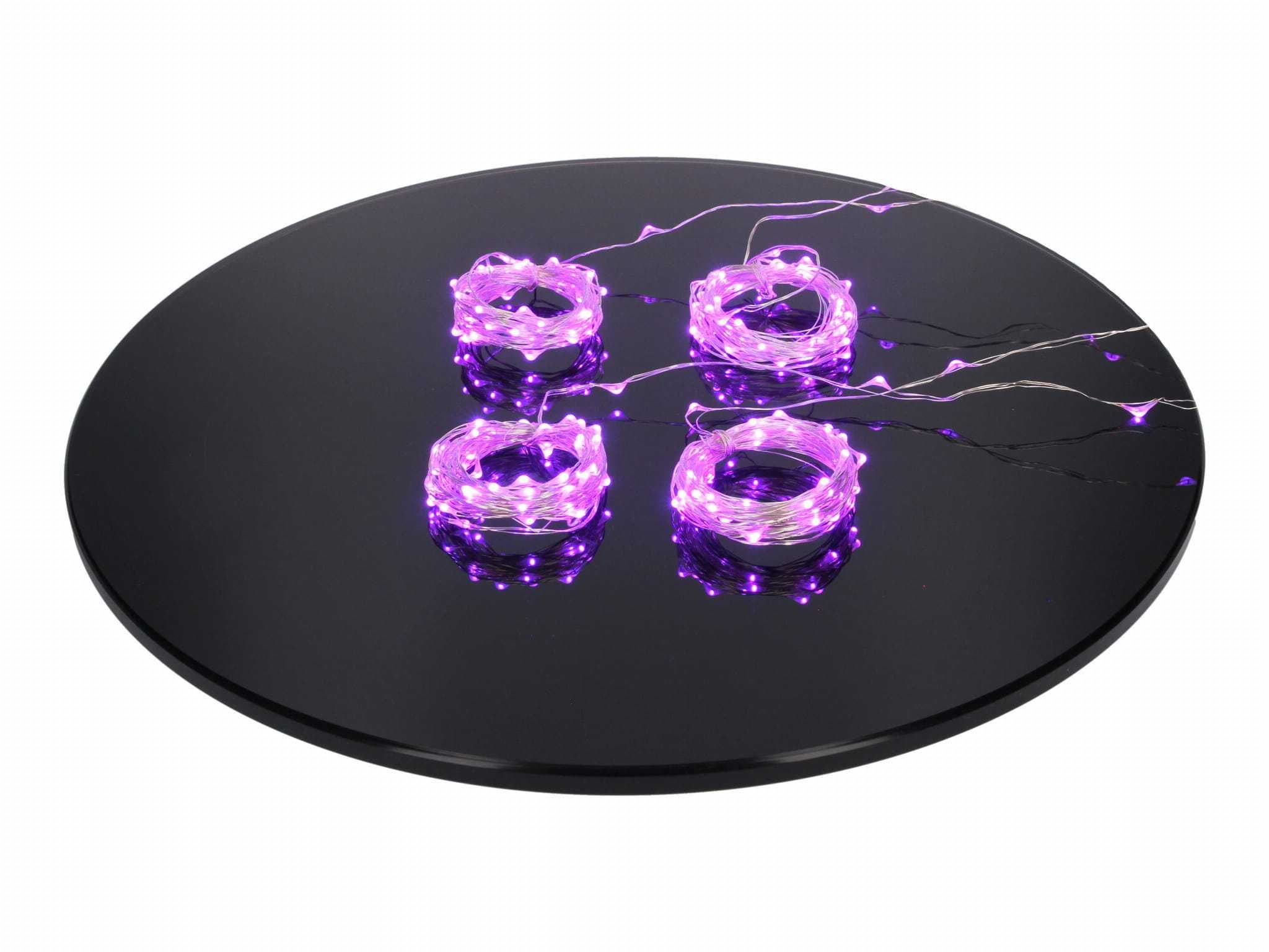 Lampki led zewnętrzne ŁEZKI 230V 4x5m 4x 50LED fioletowe