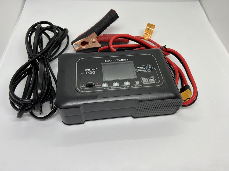 Автомобільний зарядний пристрій універсальний 20 А HTRC