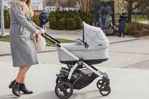 Wózek Peg Perego 3w 1 gondola, spacerówka fotelik + baza isofix
