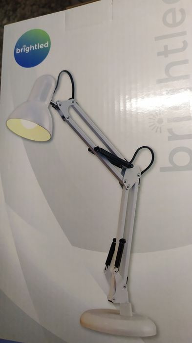 Candeeiro de Secretária/ Mesa Extensível - Branco - Novo