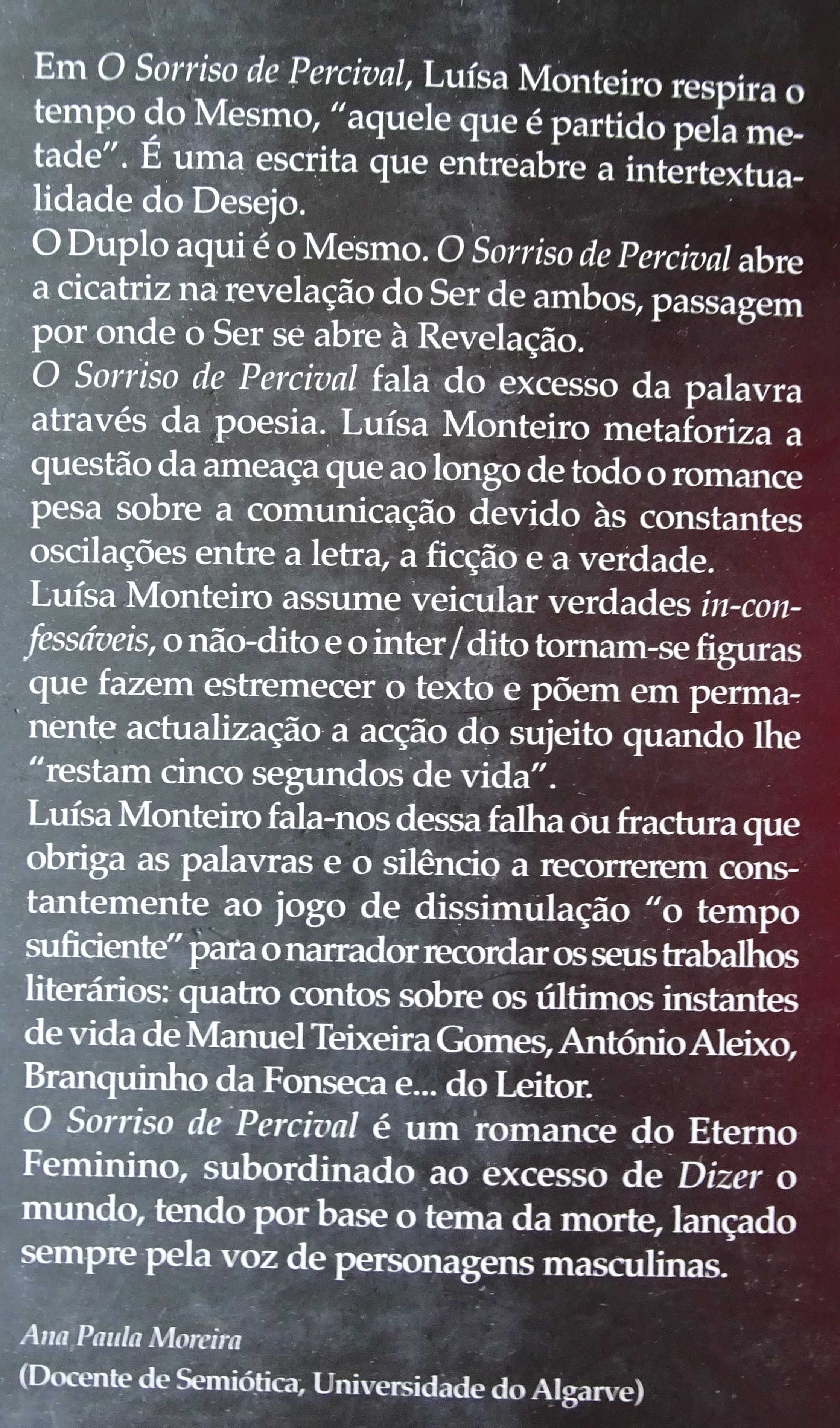 O Sorriso de Percival de Luísa Monteiro