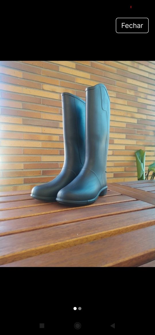 Botas equitação/borracha da Decathlon