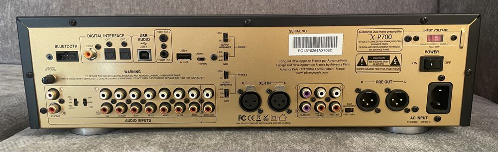 Попередній підсилювач ADVANCE PARIS X-P700 Dual Mono Preamplifier
