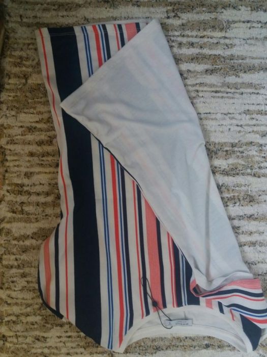 Bluzka w paski marynarska Reserved S/36 oversize