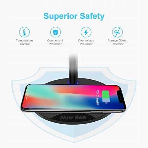 Ładowarka indukcyjna New bee NB-Z4 plus stojak na słuchawki, spp565