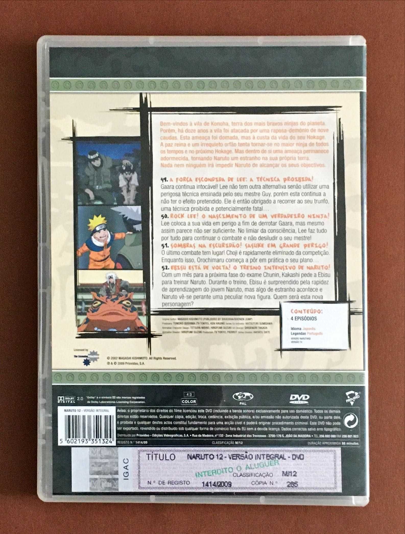 SÉRIE DVD Naruto [24€ cada] Série 1 e 2 Versão Integral