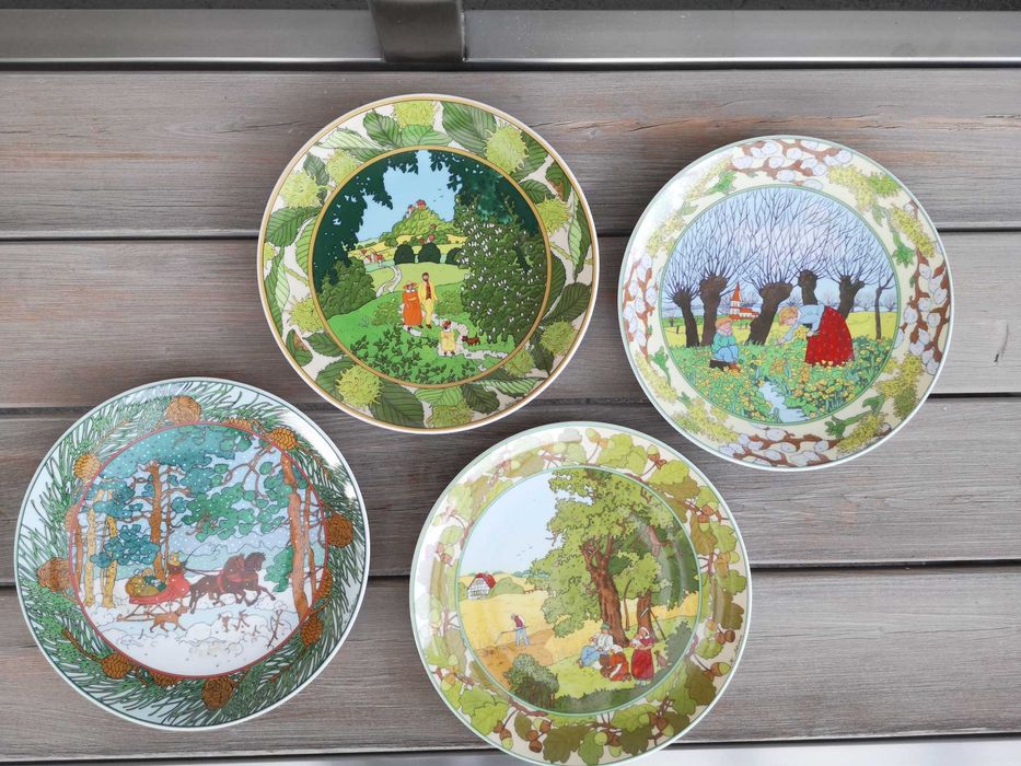 Komplet talerzy kolekcjonerskich Villeroy&Boch cztery pory roku