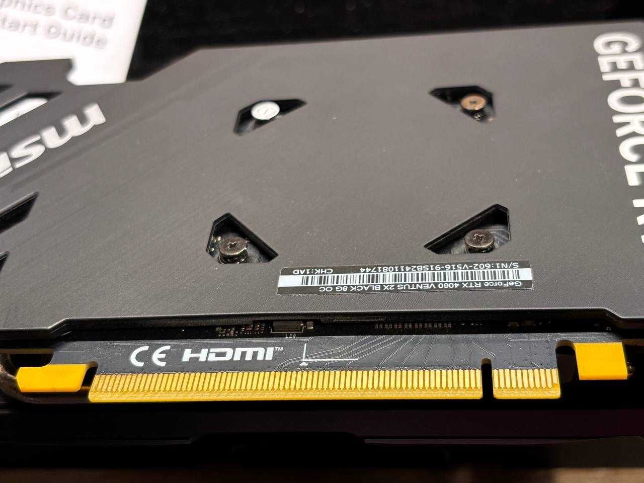 Nvidia GeForce Msi RTX 4060 OC ventus 2x black 8gb gddr6