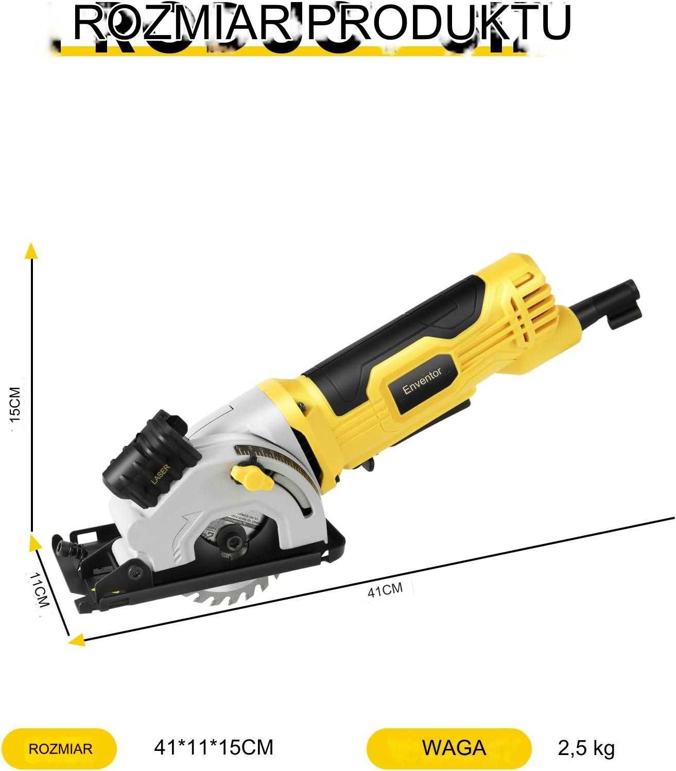 Mini pilarka tarczowa RĘCZNA Z laserem + akcesoria