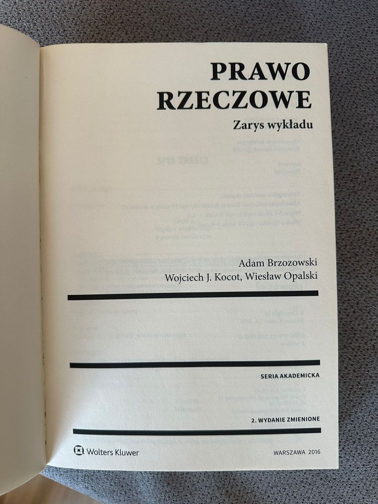 Prawo rzeczowe. Zarys wykładu.