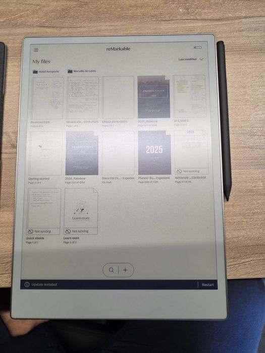 Remarkable paper pro com pencil pro e capa couro adicional