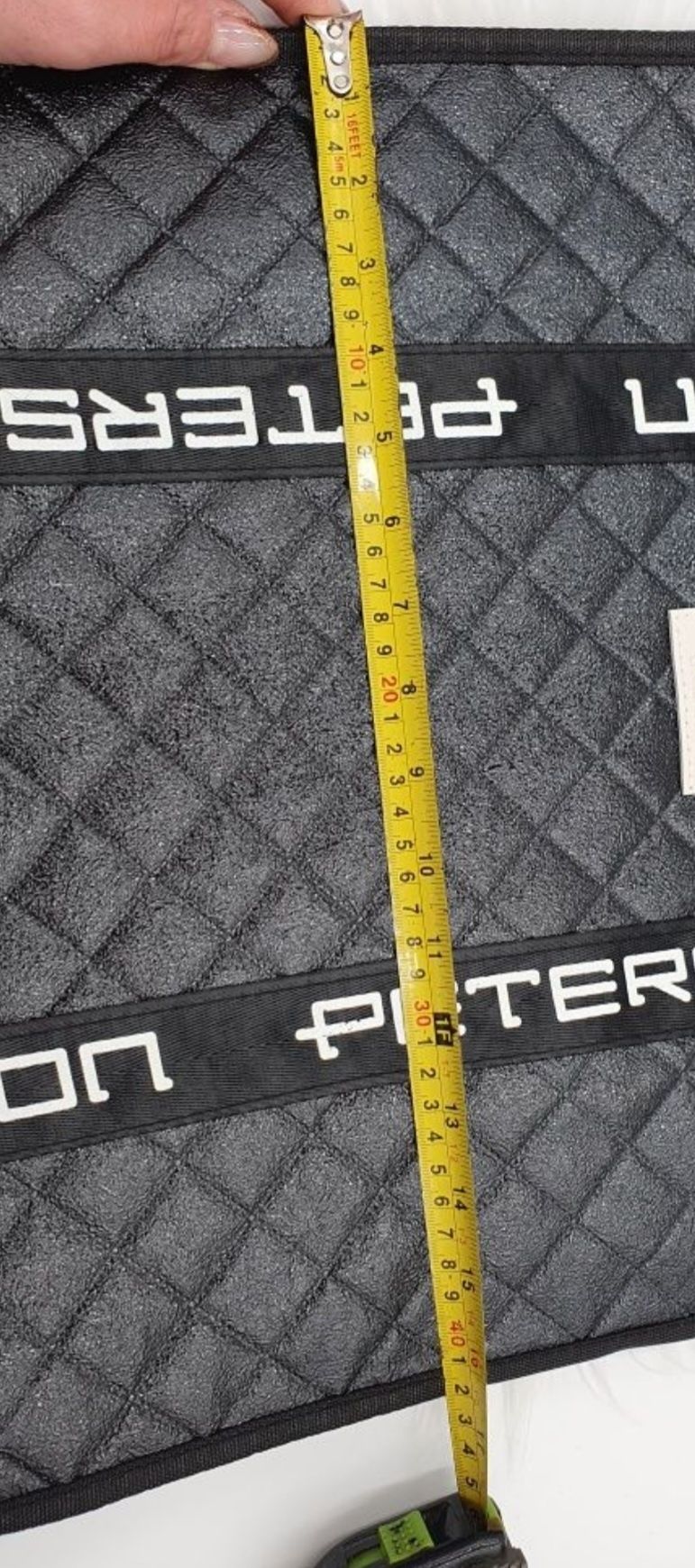 Czarna metaliczna torba peterson shopper bag shopperka na zakupy pracy
