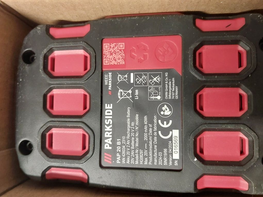 Аккумулятор PARKSIDE 20v 2 a/h