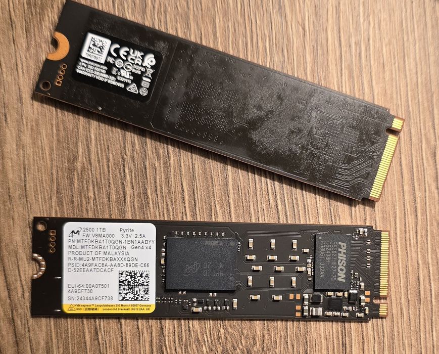 Dysk 1TB SSD NVME m.2 Micron Gen x4 8H