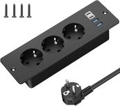 Listwa zasilająca z 3 gniazdami do zabudowy w blat. 2 port USB 2 Typ C