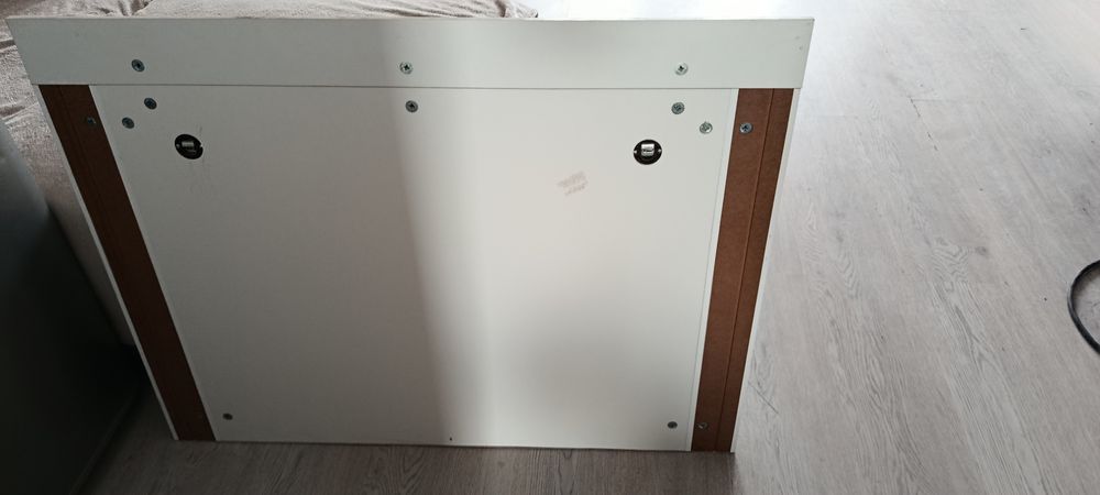 Lustro wiszące , białe - dąb