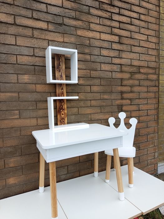 Комплект Стіл столик з нішею поличкою 3в 1