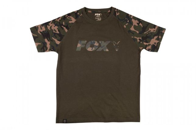 Fox Raglan Khaki/Camo Sleeves T-Shirt
