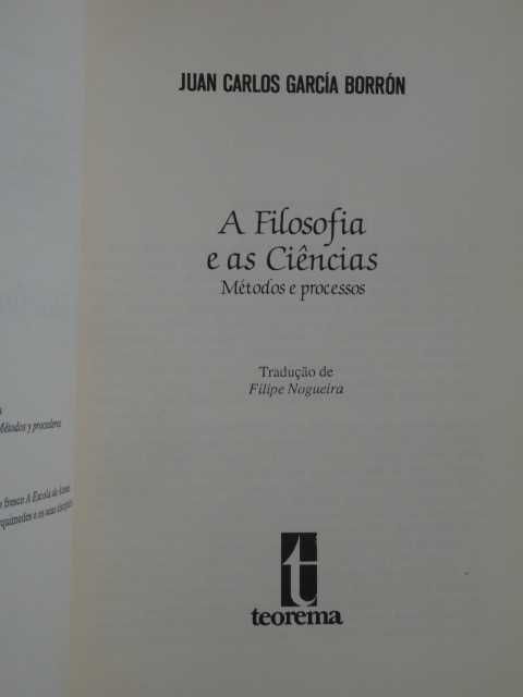 A Filosofia e as Ciências de Juan Carlos Garcia Borrón