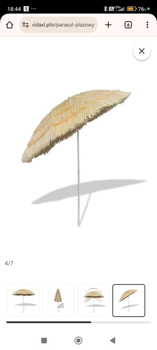 Parasol w stylu hawajskim